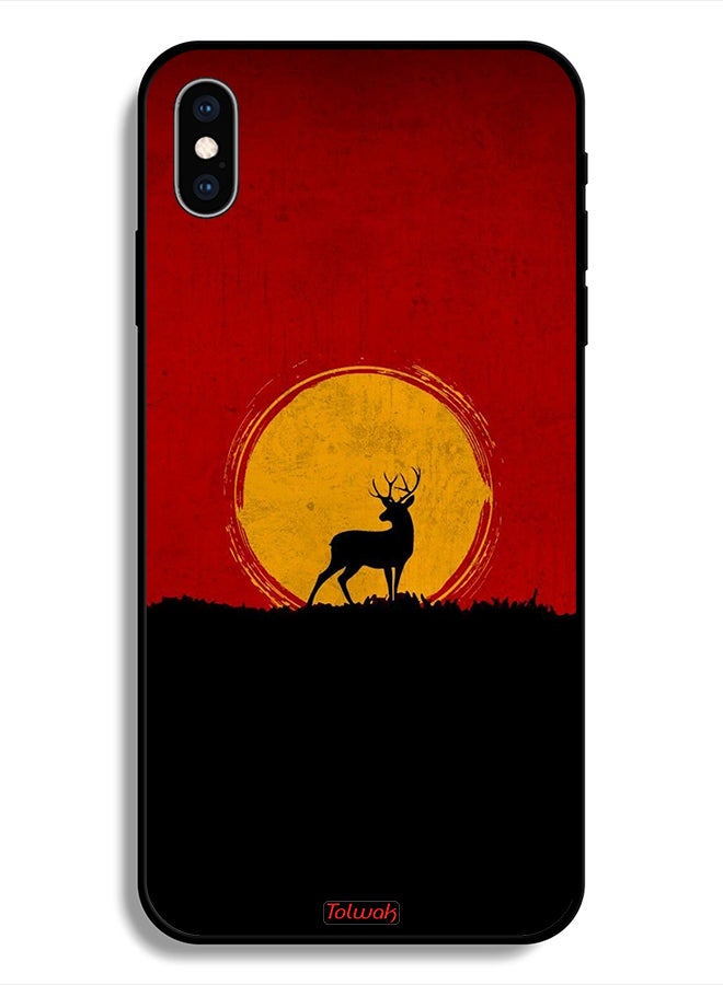 Tolwak Protective Case For Apple iPhone X Deer And Moon Artwork - Image 1