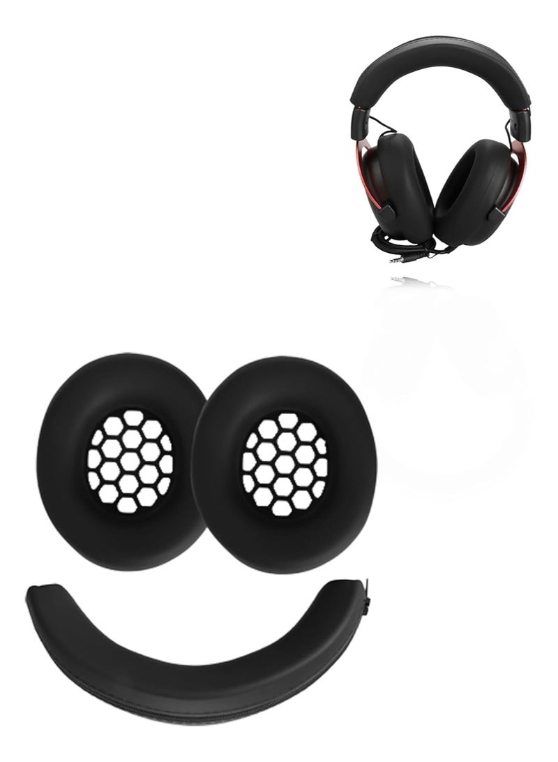 طقم حماية لسماعات HyperX Cloud III - وسادات أذن بديلة للسماعات، واقي عصبة الرأس، حماية شاملة ثنائية الوظيفة، مقاوم للسقوط والعرق، وسهل التركيب. - Image 1