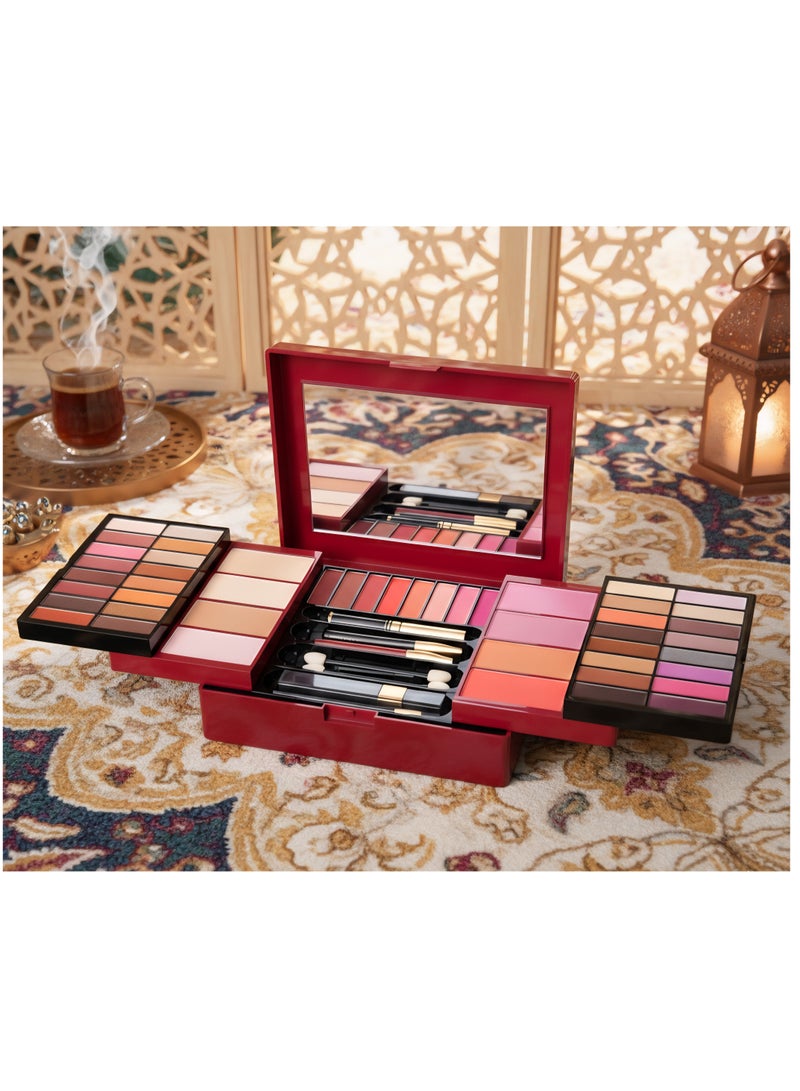 شمس مجموعات مكياج شمس عززي روتين جمالك مع مجموعة المكياج الشاملة هذه، المصممة لتمنحك لمسة مضيئة ومشرقة تناسب جميع المستويات من المبتدئات إلى المحترفات. - Image 1