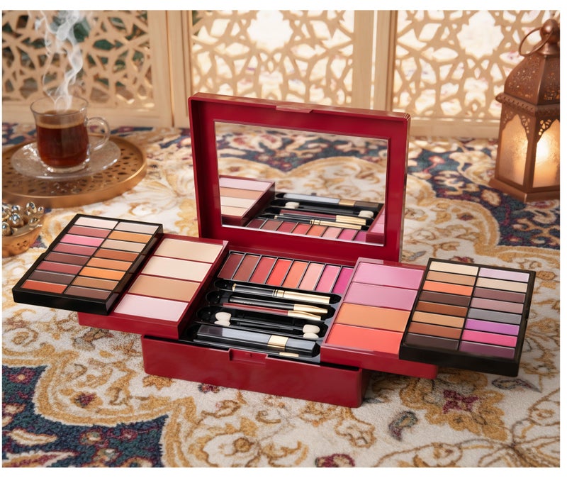 شمس مجموعات مكياج شمس عززي روتين جمالك مع مجموعة المكياج الشاملة هذه، المصممة لتمنحك لمسة مضيئة ومشرقة تناسب جميع المستويات من المبتدئات إلى المحترفات. - Image 1