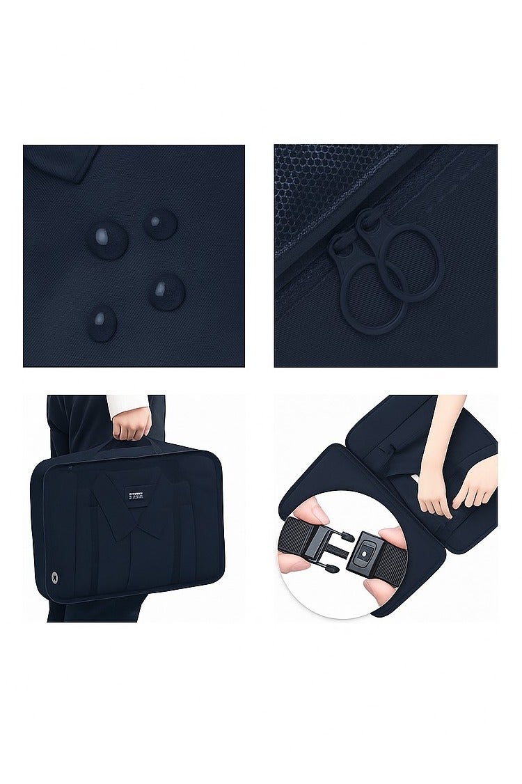 حقيبة تخزين سفر قابلة للطي - منظم محمول متعدد الأغراض للملابس والاستخدام المنزلي | تصميم مربع، خفيف الوزن وموفر للمساحة، مناسب للخزانة والتنظيف والأمتعة - Image 4