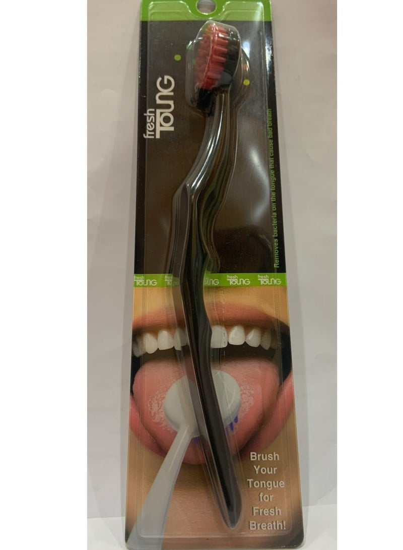 Multi-colored refreshing mint tongue cleaner brush - Image 3