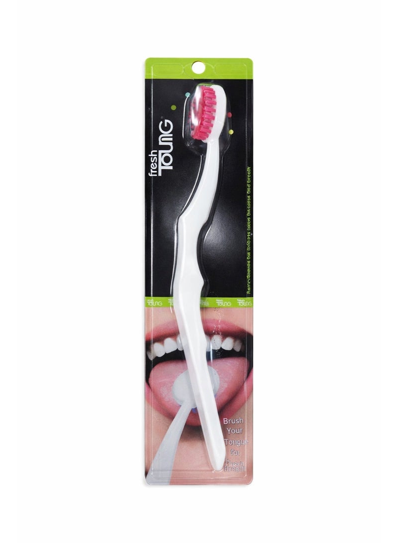 Multi-colored refreshing mint tongue cleaner brush - Image 1