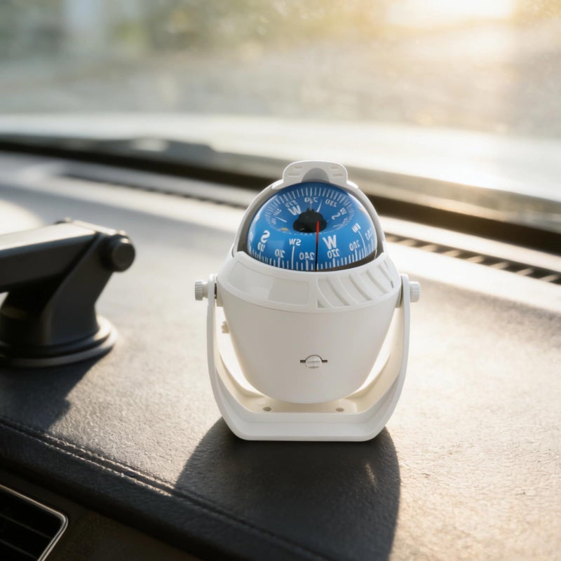 Adjustable Marine Compass with LED Light for Boat Car Truck Dashboard 5.4 X 4.2 X 3.7 Inch - Image 4
