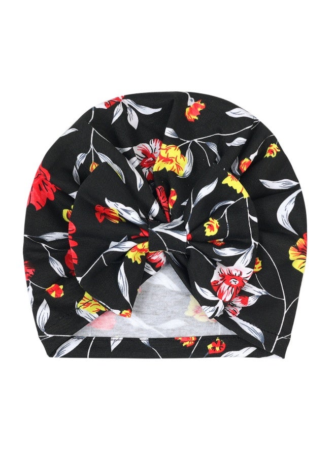 New Floral Bowknot Baby Cap for Infants