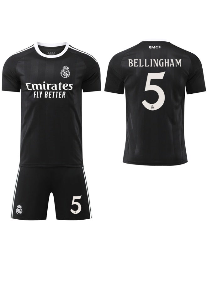 Real Madrid 2025-2026 season #5 BELLINGHAM football jersey shorts suit children's size and adult size, A gift for fans and friends - Image 1