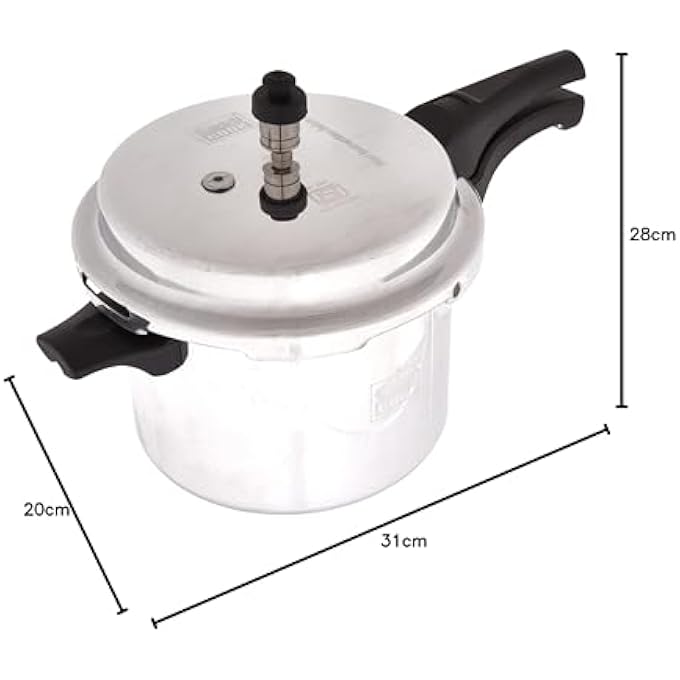 Easy Cook Easycook Aluminium Pressure Cooker  Light Weight Durable  Silver 5 Ltr - Image 5