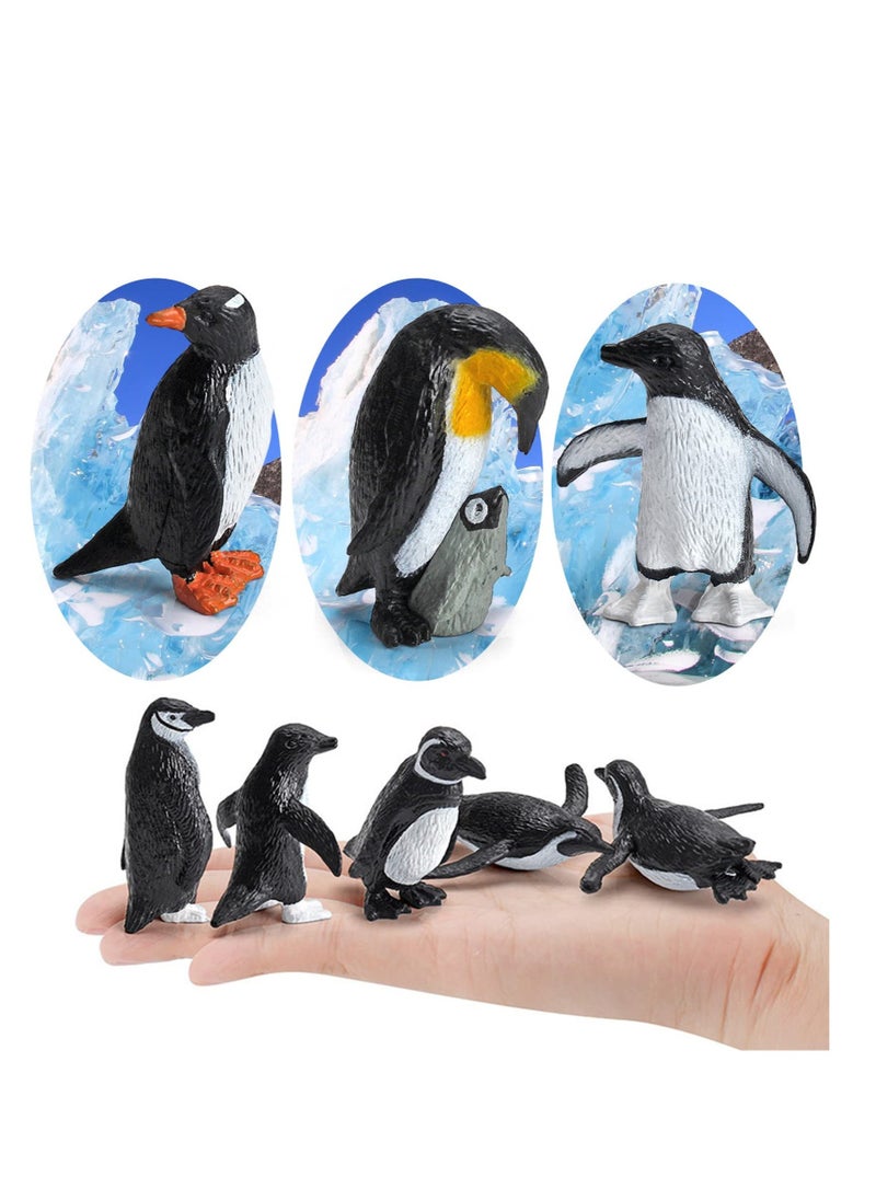 SYOSI Realistic Arctic Penguin Figurines Toy Playset Winter Habitat Adventure Toys Early Educational Toys Cake Decoration Birthday Party Supplies Decorative Accessory 11PCS  - Image 3