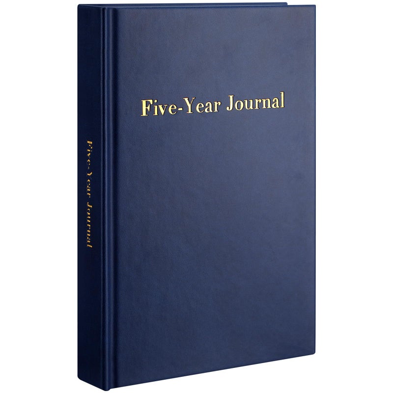 Resurhang Hard Cover 5 Year Journal 6 x 8.5 Inch 5 Year Memory Notebook Daily Journal, Yearly Undated Diary Life Planner Log Book Gifts for Men and Women (Navy Blue) - Image 1