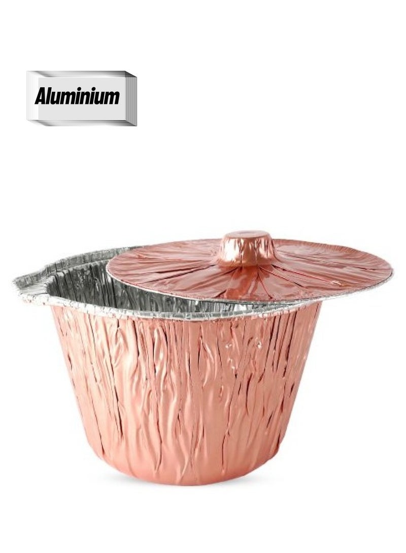 Aluminum Rose Gold Pot Food Container With Lid 30.5 X 20 CM   R3020 - Image 1