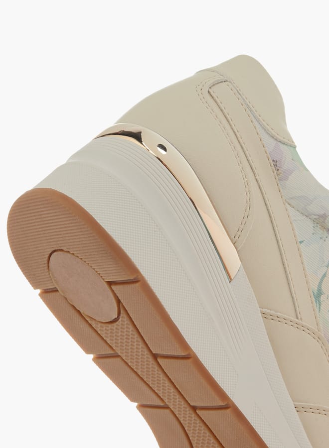 بابريكا سنيكرز نسائي بطبعة شعار مع إغلاق برباط - Image 5