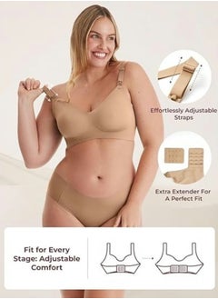 Momcozy Nursing Bras for Breastfeeding, Seamless Ultra Comfort Maternity Bra, Natural Shape, Pregnancy Sleep Bralette  - Image 4