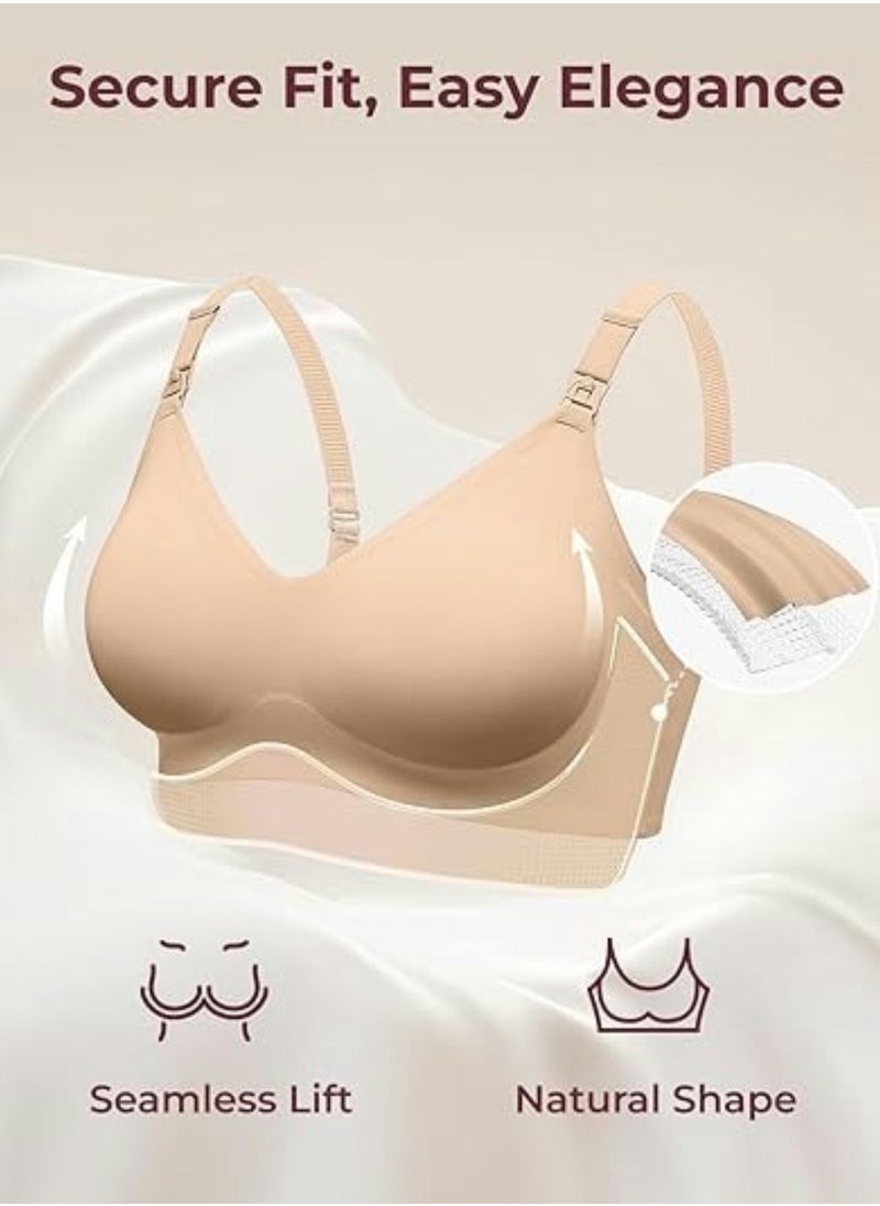 Momcozy - Nursing Bras for Breastfeeding, Seamless Ultra Comfort Maternity Bra, Natural Shape, Pregnancy Sleep Bralette - Image 1
