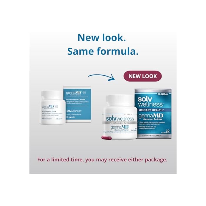 Solv Wellness GennaMD - Maximum UTI Defense - 36 mg Soluble PAC from 100% Cranberry Juice Extract - Highest PAC Concentration in a Small, Easy-to-Swallow Capsule - 30 Capsules - Image 2