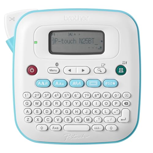 Brother P-Touch PT-N25BT Personal Connected Label Maker, Bluetooth, Design&Print2 app, Portable, Handheld and Prints with P-Touch Btag½â€ (12mm) Wide Color Label Tapes - Image 1