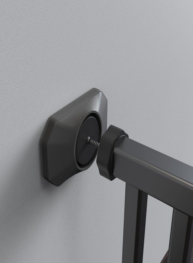 ICERO - Baby Gate Wall Protector - Protect Walls & Doorways from Pet & Dog Gates - for Child Pressure Mounted Stair Safety Gate- 4 Pack, Black - Image 3