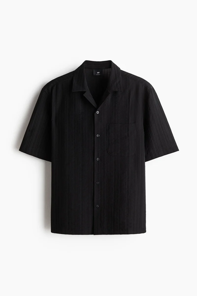 H&M  Regular Fit Textured resort shirt for Men | Best Price UAE