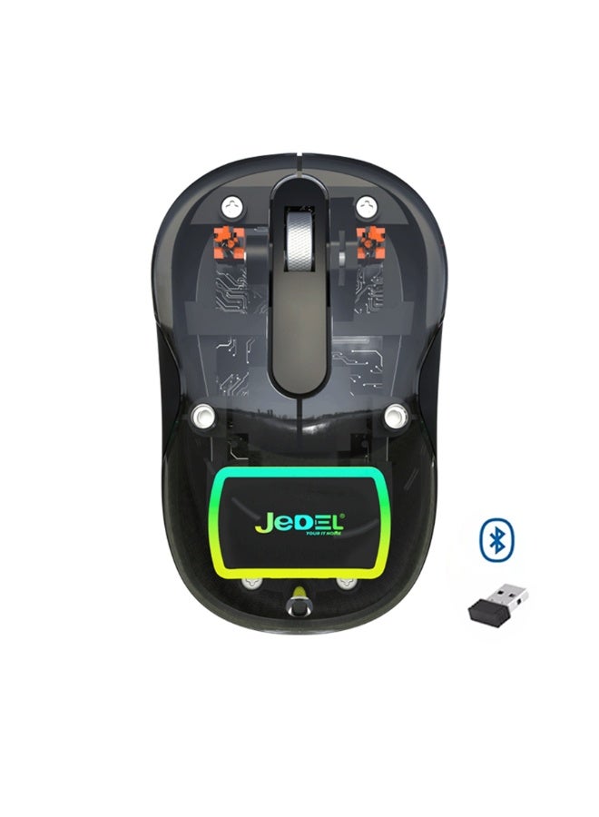 JeDEL WD141 Wireless, Bluetooth Rechargeable Mouse - 1600 DPI Adjustable - Battery Life 180 Hours - Image 1