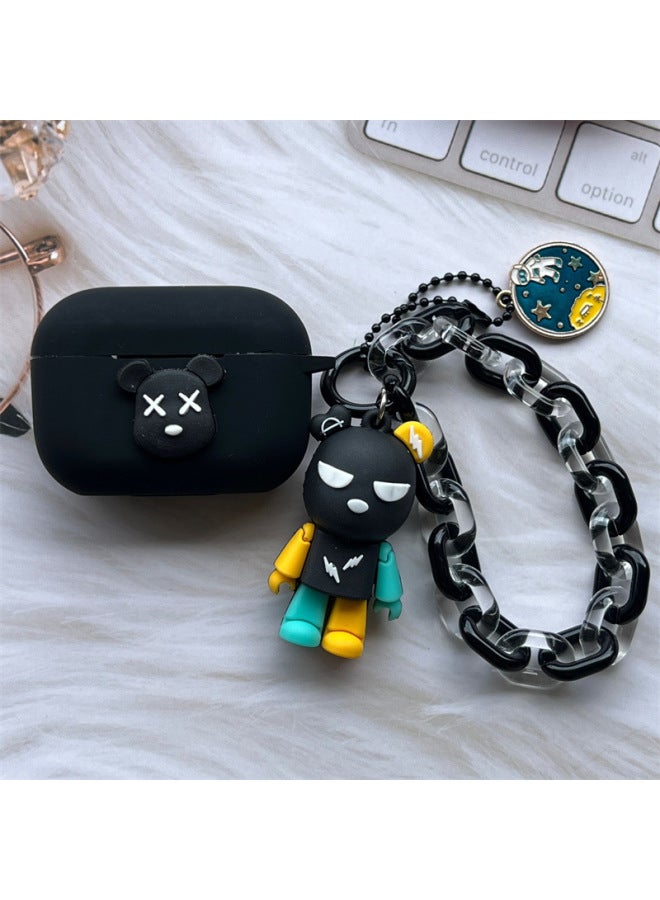 For Apple Airpods 1/2 Wireless Bluetooth Headset Protective Case Pro4 Simple Cartoon Bracelet 3 Soft Case