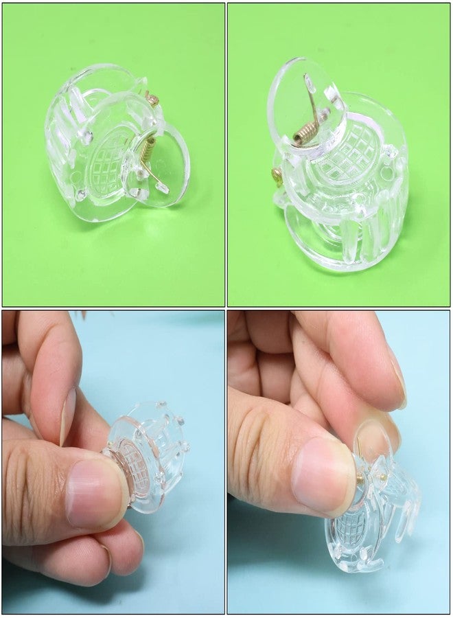 Honbay 60PCS Plastic Mini Hair Claw Clips Clear Mini Hair Clamps Strong Grip Hair Accessories for Women - Image 5