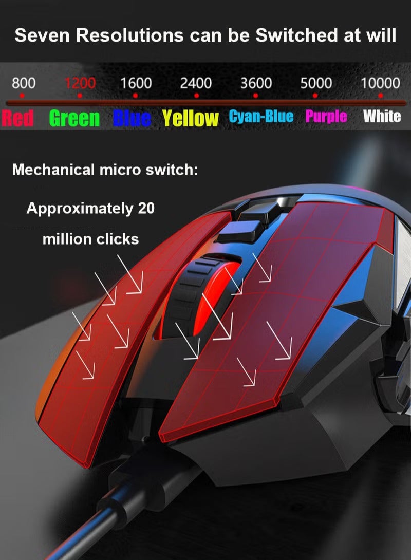 CubeG GK502 Double models Wireless Gaming Mouse, PMW3325 Optical Sensor,10000 DPI,RGB Lighting,Supports macro programming，for PC/MAC - Image 4