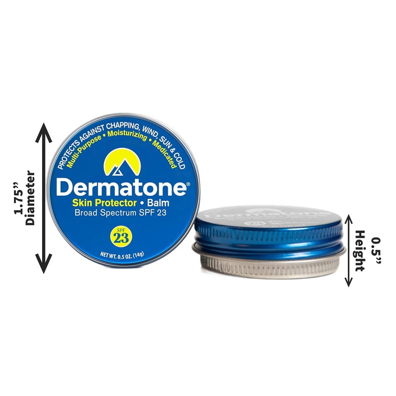 Dermatone Skin Protector Balm | Classic Tin 2-Pack | All Year Long Skin Barrier Protection | Moisturizing | Heals & Repairs | SPF23 | Ski Balm | Advanced Skin Therapy, 0.5 oz - Image 5