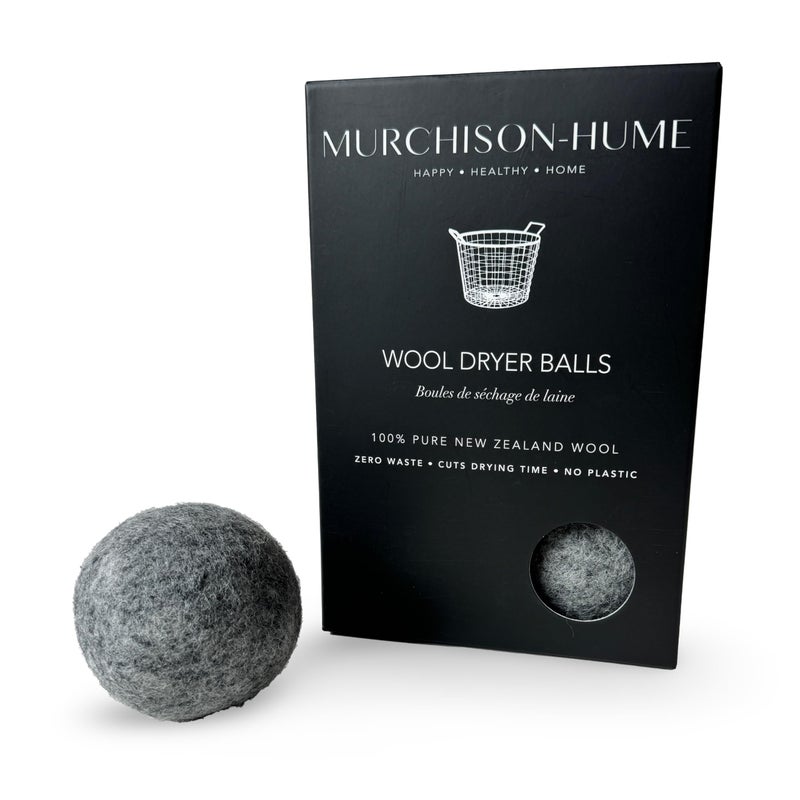 Murchison-Hume Wool Dryer Balls - 100% New Zealand Wool, Natural Fabric Softener, Reduces Drying Time, Eco-Friendly & Reusable - Set of 6 - Image 1