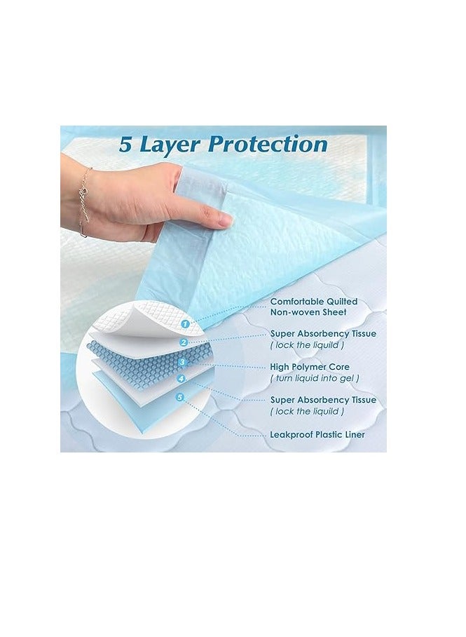 Wowflash 50 Count 30” x 36” Super Absorbency Disposable Underpads, Leakproof Quick Drying, Baby Puppy & Adults Bed Pads Disposable Adults, Dog Pee Pads Extra Large, XXL Incontinence Pads - Image 3