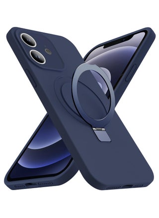 iPhone 12 MagSafe Case with Magnetic Invisible Stand,【Full Shockproof Protection】Silicone Phone Cover with Kickstand for Apple 12 (Navy Blue) - pzsku/ZF7CDF17B5802AB4D775BZ/45/_/1723396650/28fc6c40-8711-4494-9e69-4e12692efc32