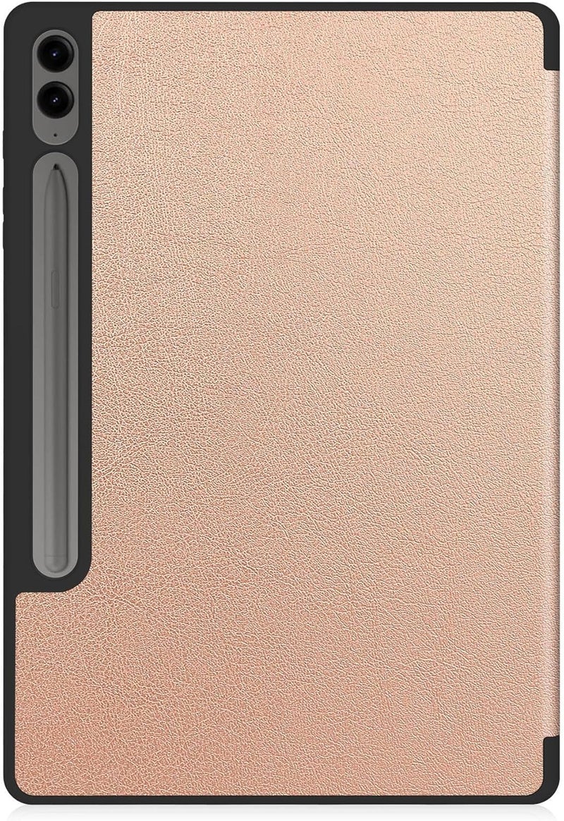 Excefore Case For Samsung Galaxy Tab S9 Fe Plus 12.4-Inch Model Sm-X610/X616 , Slim Tri-Fold Tpu Leather Cover With Pen Slot, Auto Wake/Sleep Can Vertical Use, For Sm S9 Plus Cover Rose Gold - Image 3