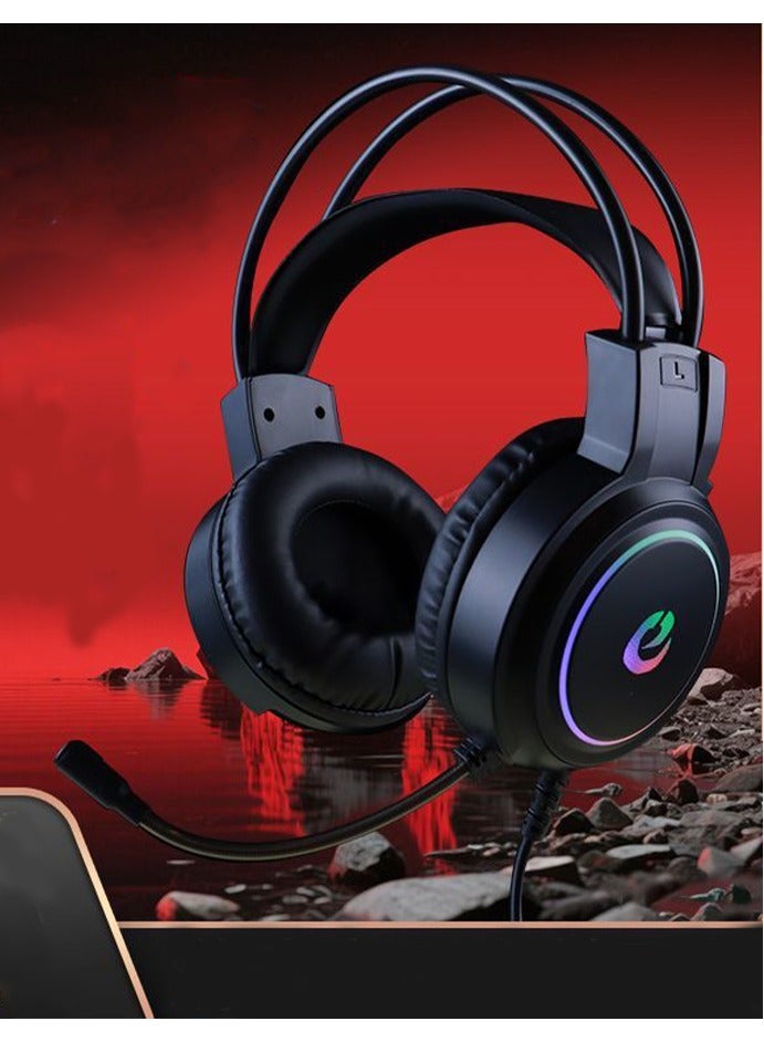 سماعات ستيريو لعبة مع ميكروفون ، RGB أدى ضوء ، تحيط باس ، ماك المحمول نينتندو متنوعه لعبة الذاكرة الناعمة - Image 2