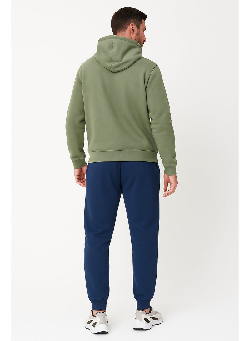 Men's Printed Hoodie & Joggers Tracksuit Set- Sage Green - Image 2