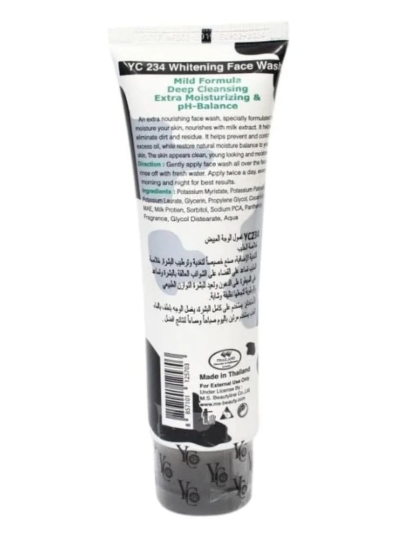 YC Milk Extract Brightening Face Wash – Mild Cleansing & Moisturizing, 100ml - Image 2