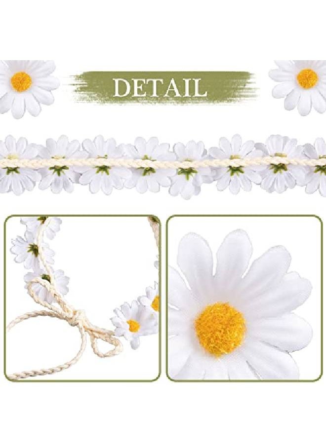 Whaline - 16Pcs Sunflower Hair Wreath Hair Clip Set Sunflower Daisy Hair Headband Bridal Hair Headpiece Floral Hair Barrettes Hair Pins Spring Summer Hair Accessories For Girls Women Wedding Party - Image 1