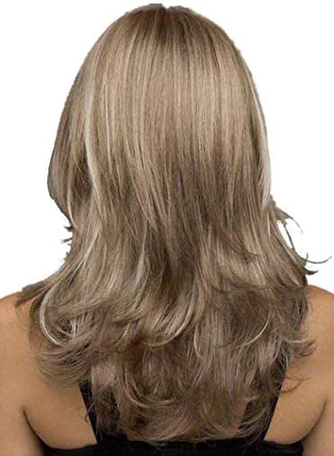 إستيل شعر مستعار مقاوم للحرارة من الألياف الطبيعة يبحث عن شعر مستعار بديل للاستخدام اليومي للحفلات الاصطناعية لأزياء النساء اللون لا بني 2 - Image 3