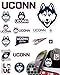 PartyKandy UConn Stickers for Gift Car Water Bottle Laptop and Phone for Connecticut Football Fans and University Graduates UCONN Huskies - Image 2