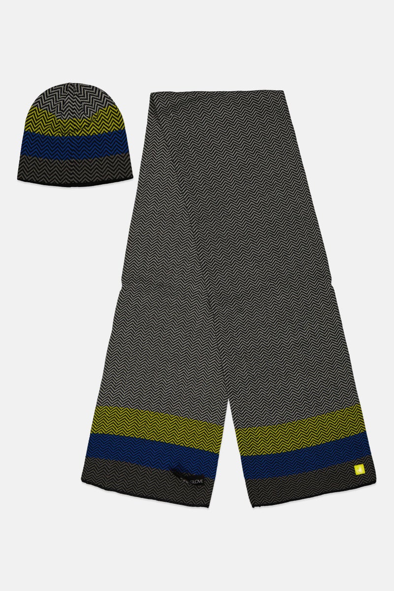 Body Glove Women Colorblock Hat Scarves Sets 190 L x 26 H cm, Navy - Image 2