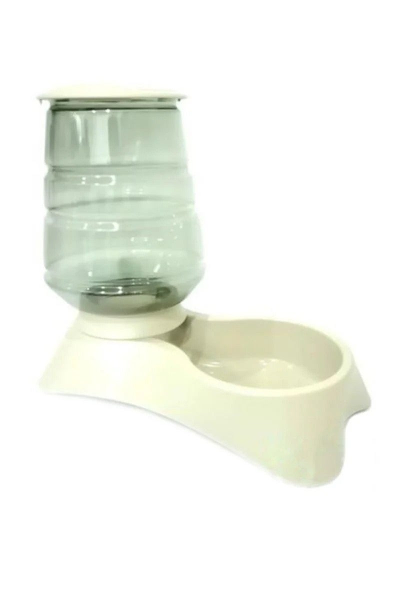 موزع طعام وماء للحيوانات الأليفة – بلون بيج أنيق