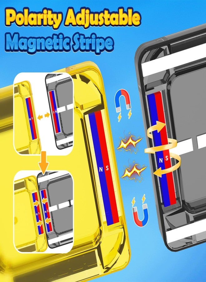 مجموعة ألعاب ORZbb Mini Magnetic Tiles Road مع حقيبة، ألعاب سفر أساسية للأطفال الصغار، مكعبات بناء مغناطيسية للأولاد والبنات من عمر 3 إلى 5 سنوات فما فوق، منهج مونتيسوري للتعلم الحسي، هدايا عيد الفصح وأعياد الميلاد - Image 5