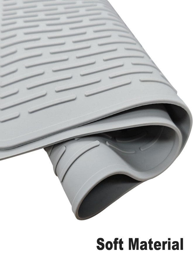 Avoirdus Grooming Table Mat for Dog, 28 x 20 Inches, Grey, Non-Slip Silicone Mat for Small & Medium Pet Bathing - Image 5