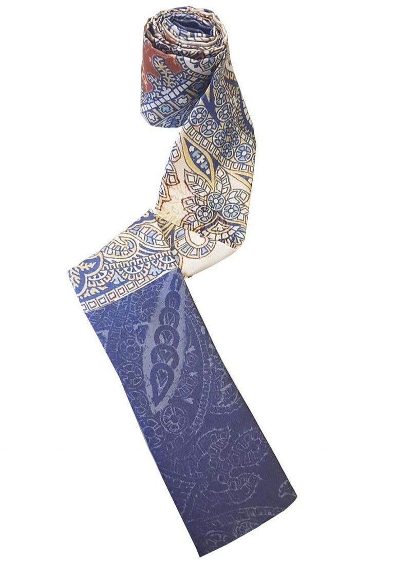 Rung Navy Mosaica Linea Scarf for Ladies - Image 1