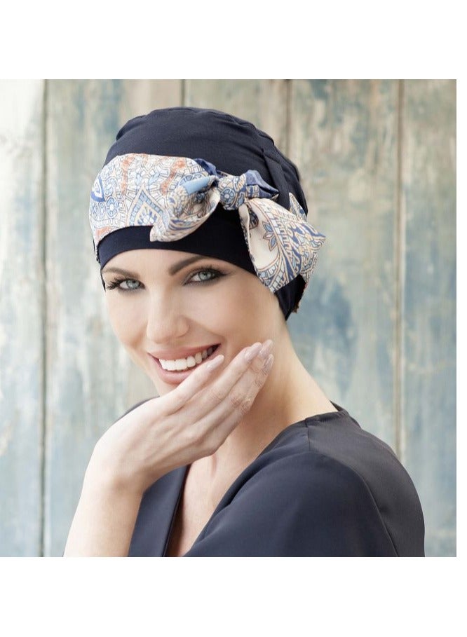 Rung Navy Mosaica Linea Scarf for Ladies - Image 2