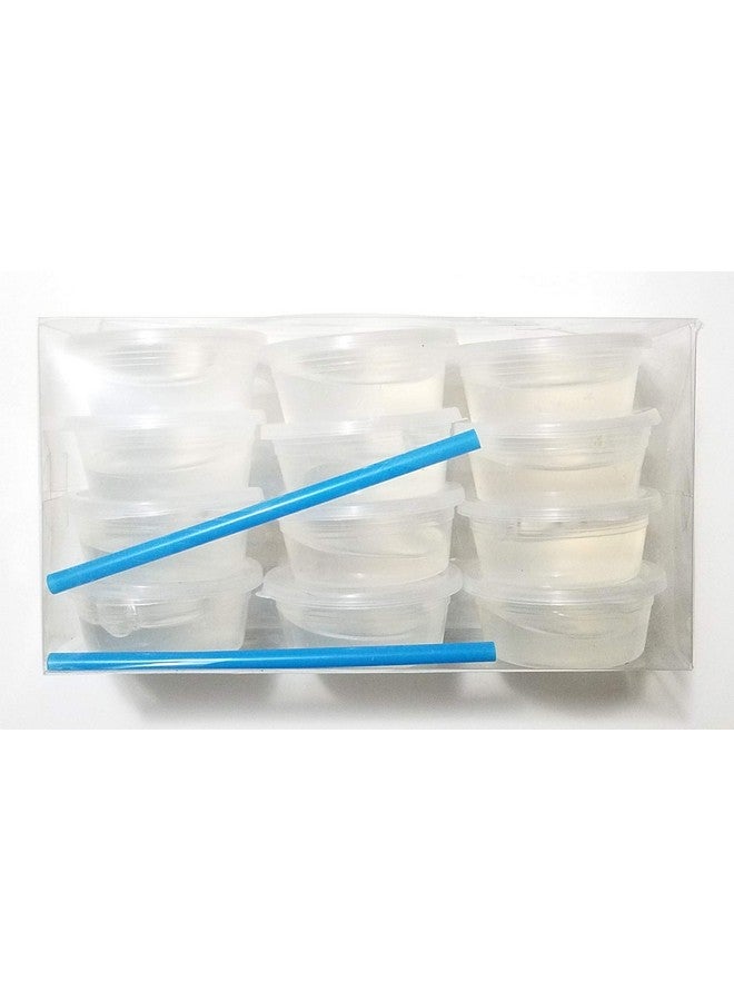 JM Future 12 Pack Crystal Clear Slime Mud Putty Creative Diy Great Toy For Any Favor Gift Birthday. Non Sticky Stress Relief Super Soft & Squishy Slime Toy Kit For Kids And Adults Transparent Clear - Image 4