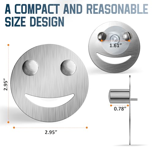 Yoshiky Stainless Steel Smiley Face Dish Sponge Holder, Silver Sink Caddy Organizer Storage with Suction Cup for Kitchen, Rv Apartment Kitchen Accessories Decor Scrubber - Image 2