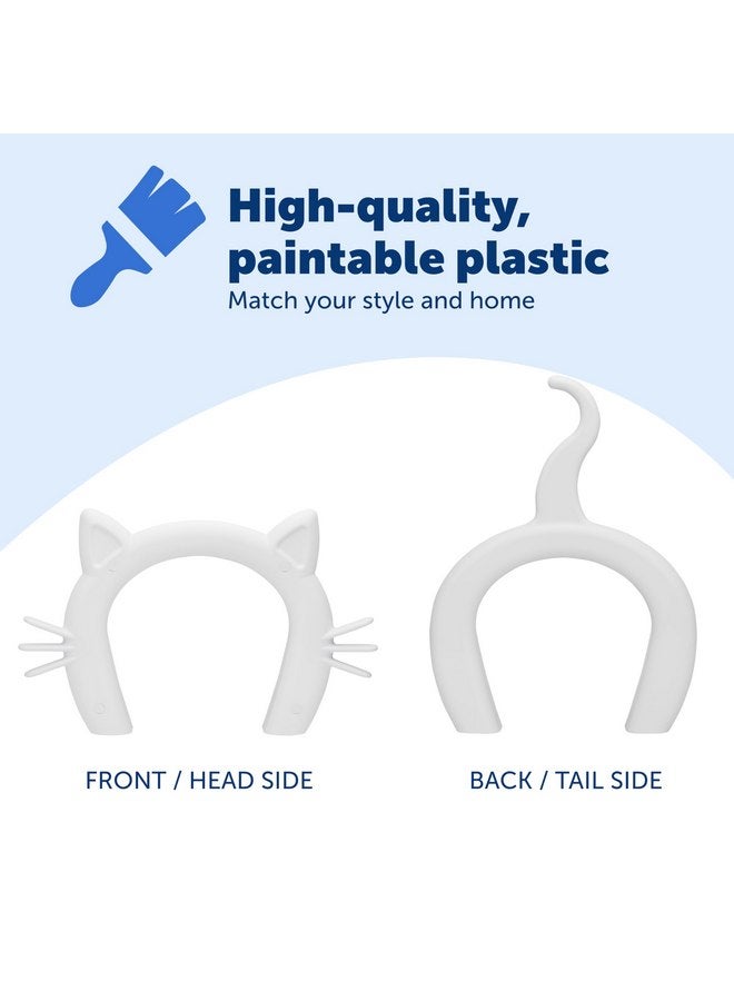 PetSafe Never Rust Indoor Cat Door - for Interior Doors - Adds Privacy, Keeps Dogs Out of Cat's Space, Food and Litter Box - for Cats Up to 20lb - Durable and Easy to Install - Made in USA - Image 4