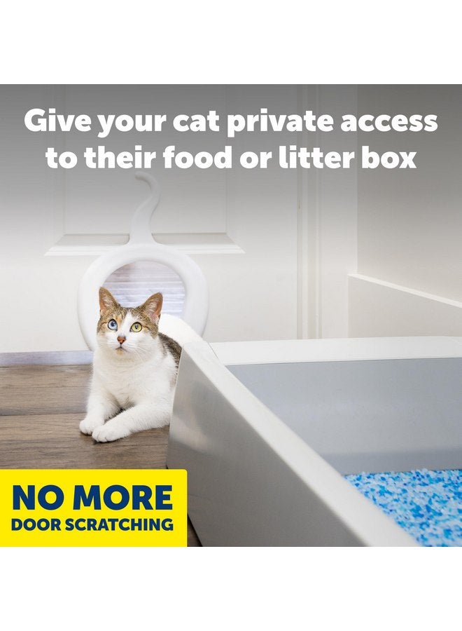 PetSafe Never Rust Indoor Cat Door - for Interior Doors - Adds Privacy, Keeps Dogs Out of Cat's Space, Food and Litter Box - for Cats Up to 20lb - Durable and Easy to Install - Made in USA - Image 3