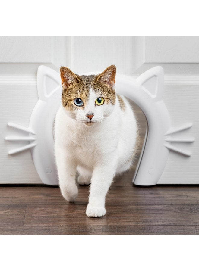 PetSafe Never Rust Indoor Cat Door - for Interior Doors - Adds Privacy, Keeps Dogs Out of Cat's Space, Food and Litter Box - for Cats Up to 20lb - Durable and Easy to Install - Made in USA - Image 2