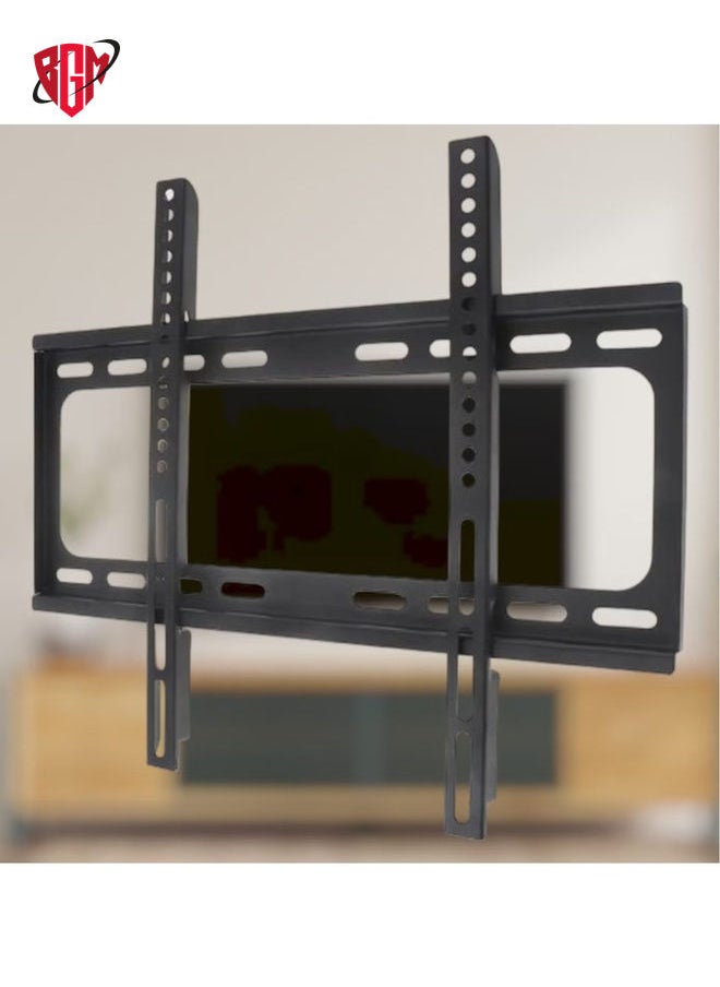 بي جي إم - شحنات تركيب التليفزيون المثبتة على الحائط العالمي لمدة تتراوح بين 32 و 65 بوصة LCD LED شاشات مسطحة شديدة القابلة للضبط في المساحة التي تنقذ فيسا تصميمًا متينًا متوافقًا مع التثبيت المسطح والمنحني السهل على التلفزيون المنحني - Image 1