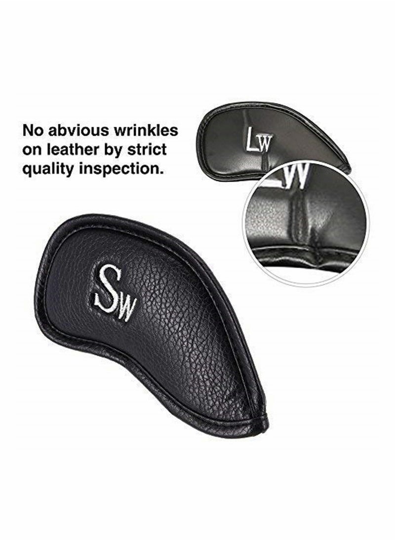 Generic - 12 Durable Leather Golf Club Head Covers Set for All Brands Perfect for Men and Women Golf Lovers - Image 1