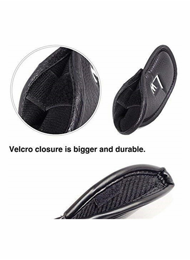 Generic - 12 Durable Leather Golf Club Head Covers Set for All Brands Perfect for Men and Women Golf Lovers - Image 1